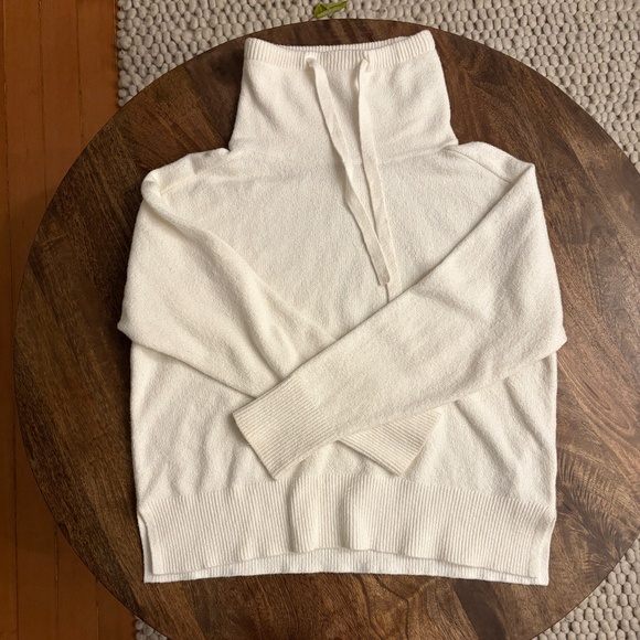 White Cowl Neck Sweater by Pale Sky, Medium - Picture 10 of 10